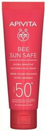 Apivita Bee Sun Safe Hydra Sensitive Αδιάβροχη Αντηλιακή Κρέμα Προσώπου SPF50 50ml