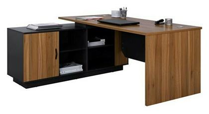 Γωνιακό Επαγγελματικό Γραφείο Supreme 160x140x75εκ. Honey Oak / Grey