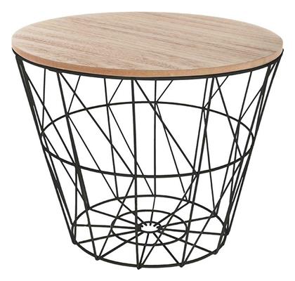 Βοηθητικό Τραπεζάκι Jacot 38x38x30.5cm Μαύρο