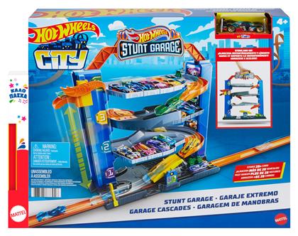 Παιχνιδολαμπάδα City Γκαράζ για 4+ Ετών Hot Wheels