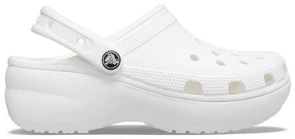 Crocs Classic Platform Clog Ανατομικά Σαμπό Λευκά