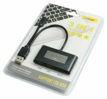 Andowl Q-JC86 USB 2.0 Hub 3 Θυρών με σύνδεση USB-A (Q-JC86) από το MagicStore