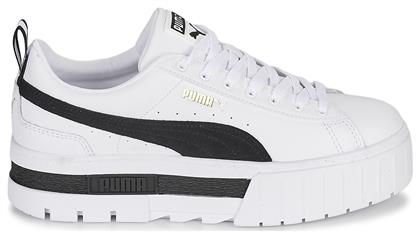 Puma Mayze Γυναικεία Flatforms Sneakers Λευκά