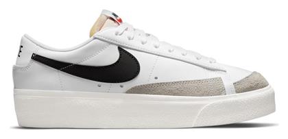 Nike Blazer Low Γυναικεία Flatforms Sneakers White Black / Sail / Team Orange