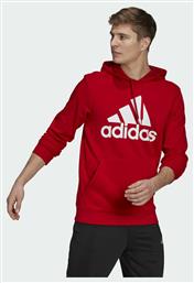 Adidas Essentials Φούτερ Scarlet Red με Κουκούλα από το MybrandShoes