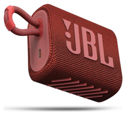 JBL Go 3 Αδιάβροχο Ηχείο Bluetooth 4.2W με Διάρκεια Μπαταρίας έως 5 ώρες Κόκκινο