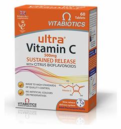 Vitabiotics Ultra Vitamin C Sustained Release with Citrus Bioflavonoids Βιταμίνη 500mg 60 κάψουλες