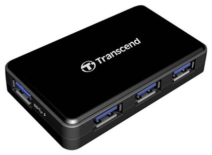 Transcend HUB3 USB 3.0 Hub 4 Θυρών με σύνδεση USB-A και Εξωτερική Παροχή Ρεύματος