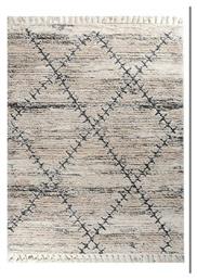 Tzikas Carpets 80301-110 Vita Χαλί Διάδρομος με Κρόσια Εμπριμέ