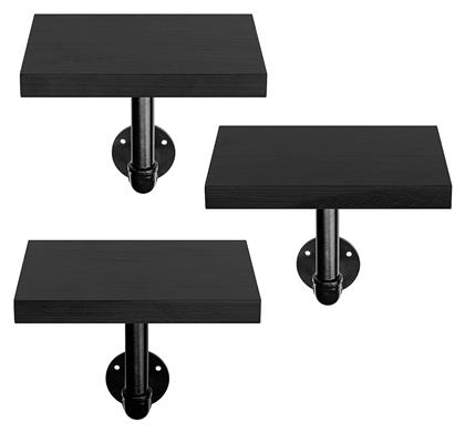 Ράφια Τοίχου Decorative 3τμχ 15x20x18εκ. Black