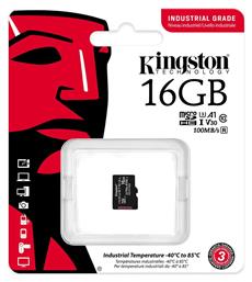 Kingston Industrial microSDHC 16GB Class 10 U3 V30 A1 UHS-I από το e-shop