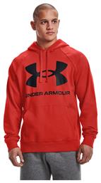 Under Armour Rival Big Φούτερ Κόκκινο με Κουκούλα από το MybrandShoes