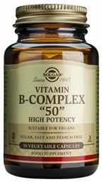 Solgar B-Complex ''50'' Βιταμίνη 50mg 50 φυτικές κάψουλες