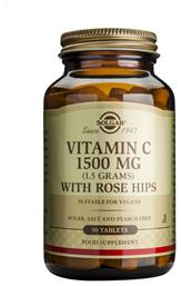 Solgar Vitamin C with Rose Hips Βιταμίνη 1500mg 90τμχ