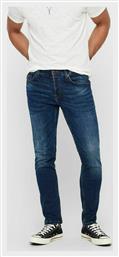Only & Sons Ανδρικό Παντελόνι Τζιν Ελαστικό Regular Fit Straight Μπλε
