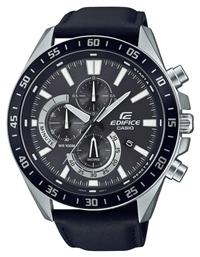 Casio Edifice Ρολόι Μπαταρίας με Δερμάτινο Λουράκι