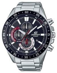 Casio Edifice Ρολόι Χρονογράφος Μπαταρίας με Ασημί Μεταλλικό Μπρασελέ