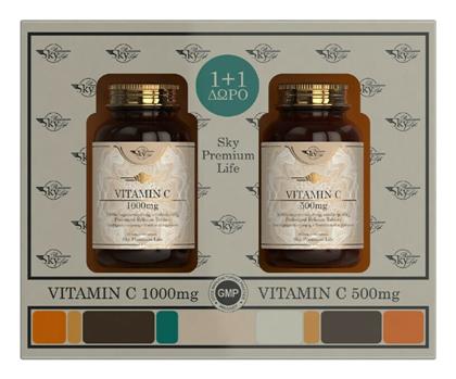 Sky Premium Life Vitamin C 1000mg & Vitamin C 500mg Βιταμίνη για Ενέργεια & Ανοσοποιητικό