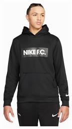 Nike F.C. Ανδρικό Φούτερ με Κουκούλα και Τσέπες Μαύρο από το MybrandShoes