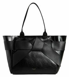 Ted Baker Jimma Δερμάτινη Γυναικεία Τσάντα Shopper 'Ωμου Μαύρη