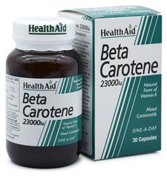 Health Aid Beta Carotene Βιταμίνη 23000iu Πορτοκάλι 30 κάψουλες