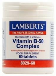 Lamberts Vitamin B-50 Complex Βιταμίνη 60 ταμπλέτες