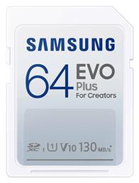 Samsung Evo Plus for Creators SDXC 64GB Class 10 U1 V10 UHS-I από το e-shop