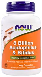 Now Foods 8 Billion Acidophilus & Bifidus 60 φυτικές κάψουλες 120 κάψουλες