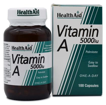 Health Aid Vitamin A Βιταμίνη 5000iu 100 x 1 κάψουλες 100τμχ