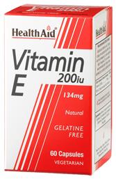 Health Aid Vitamin E Βιταμίνη 200iu 134mg 60 x 1 φυτικές κάψουλες
