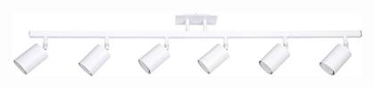 Inlight LED Θερμό Λευκό Σποτ με 6 Φώτα και με Ντουί GU10 σε Λευκό Χρώμα