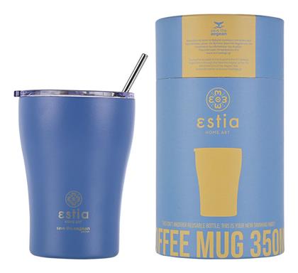 Estia Coffee Mug Save The Aegean 350ml Denim Blue