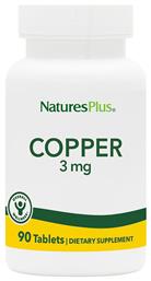 Nature's Plus Copper 3mg 90 ταμπλέτες