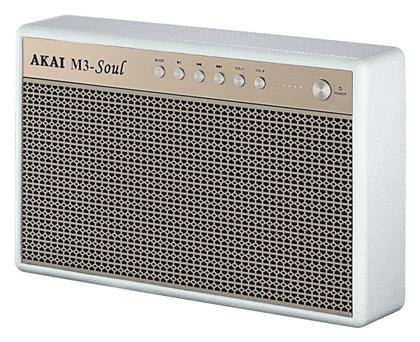 Akai M3-Soul Ηχείο Bluetooth 20W με Διάρκεια Μπαταρίας έως 15 ώρες Λευκό