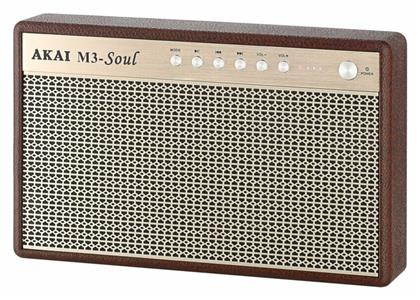 Akai M3-Soul Ηχείο Bluetooth 20W με Διάρκεια Μπαταρίας έως 15 ώρες Καφέ