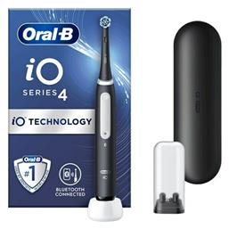 Oral-B IO Series 4 Ηλεκτρική Οδοντόβουρτσα με Χρονομετρητή, Αισθητήρα Πίεσης και Θήκη Ταξιδίου Black