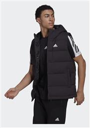 Adidas Helionic Αμάνικο Ανδρικό Μπουφάν Puffer Μαύρο από το MybrandShoes