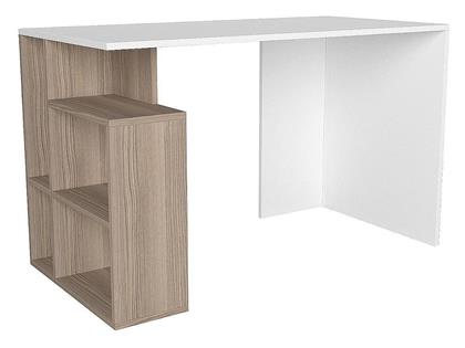 Γραφείο Antikeri με Βιβλιοθήκη 120x60x74εκ. Λευκό / Φυσικό