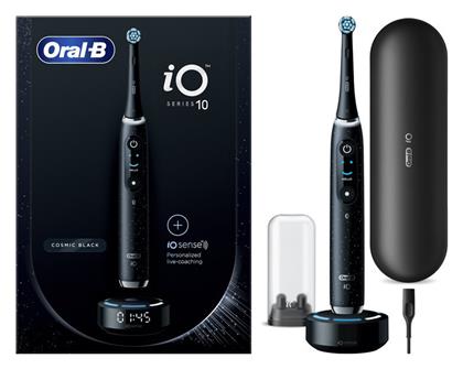 Oral-B iO Series 10 Ηλεκτρική Οδοντόβουρτσα με Χρονομετρητή, Αισθητήρα Πίεσης και Θήκη Ταξιδίου Cosmic Black