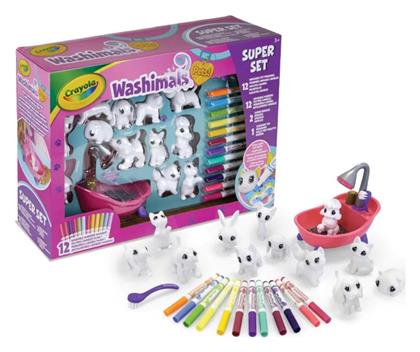 Crayola Ζωγραφική Washimals Σούπερ Σετ για Παιδιά 3+ Ετών