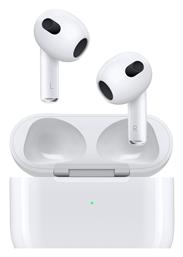 Apple AirPods (3rd generation) with Lightning Charging Case Earbud Bluetooth Handsfree Ακουστικά με Αντοχή στον Ιδρώτα και Θήκη Φόρτισης Λευκά