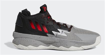 adidas Dame 8 Ψηλά Μπασκετικά Παπούτσια Grey Three / Red / Core Black