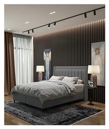 Harmony Κρεβάτι Υπέρδιπλο με Αποθηκευτικό Χώρο για Στρώμα 160x200cm Γκρι