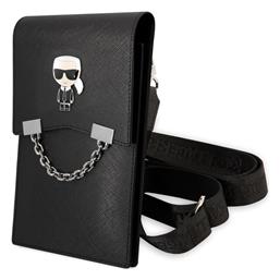 Karl Lagerfeld Saffiano Metal Ikonik Γυναικεία Τσάντα