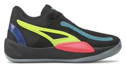 Puma Rise Nitro Χαμηλά Μπασκετικά Παπούτσια Black / Sunset Glow