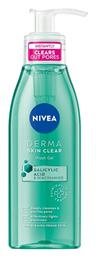 Nivea Derma Skin Clear Gel Καθαρισμού Προσώπου 150ml