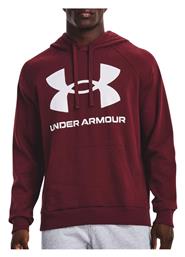 Under Armour Rival Φούτερ Μπορντό με Κουκούλα από το MybrandShoes