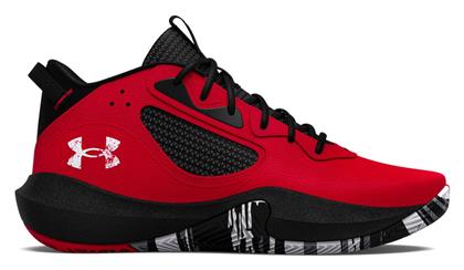 Under Armour Lockdown 6 Ψηλά Μπασκετικά Παπούτσια Red / Black / White