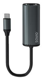 Savio AK-56 USB-C Αντάπτορας Δικτύου για Ενσύρματη σύνδεση Gigabit Ethernet