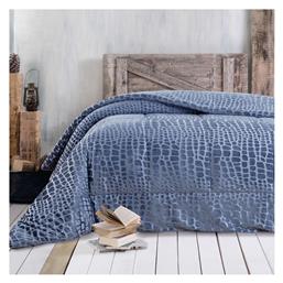 Rythmos Κουβερτοπάπλωμα Υπέρδιπλο 220x240εκ. Croco Croco blue